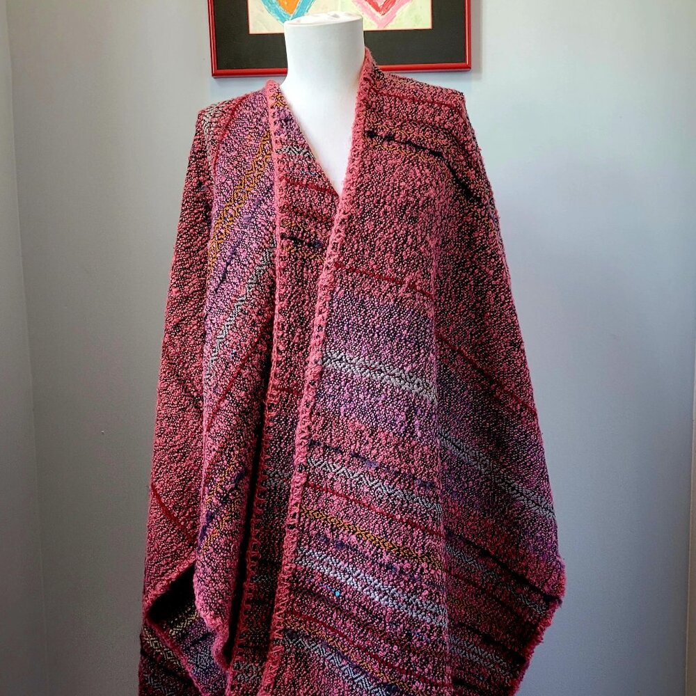 Nancy Paap Hand Woven Artistry Blanket Shawl From Santa Fe